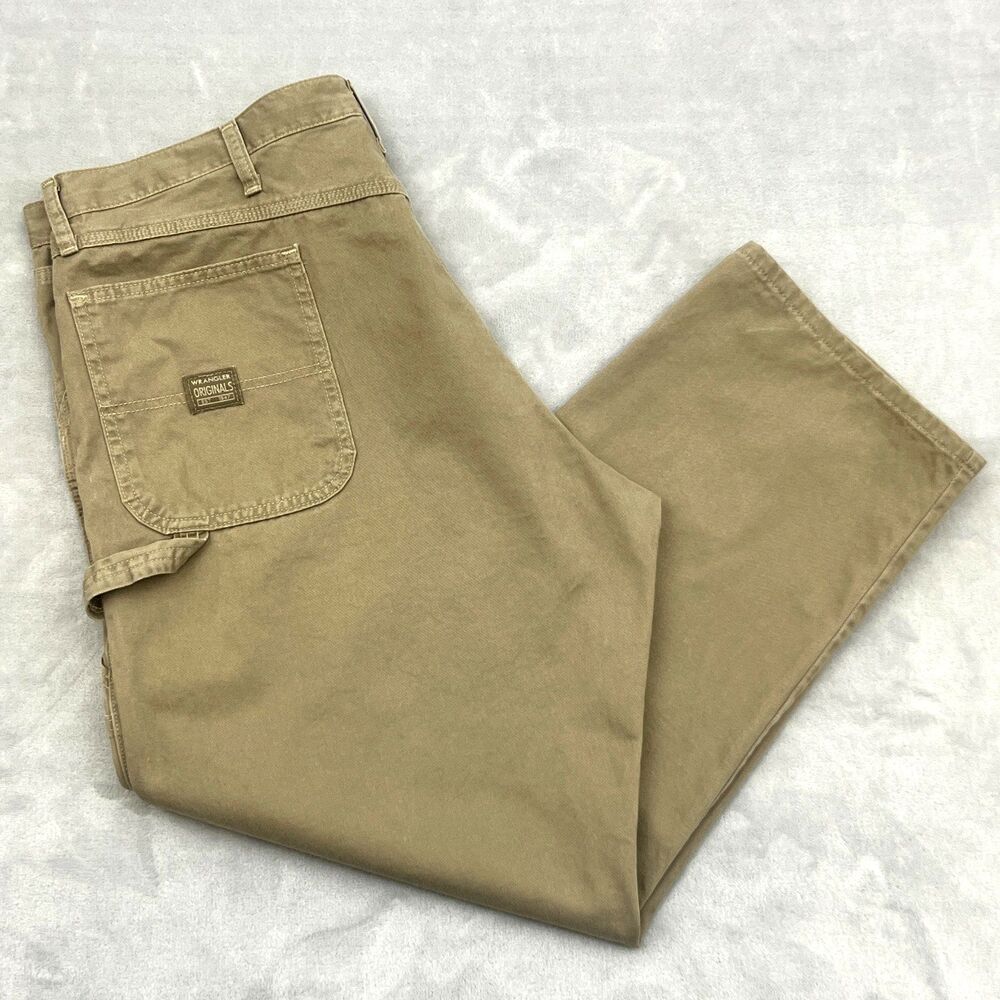Wrangler Originals Carpenter Pants Men's 40x30 Khaki Workwear Cotton Utility